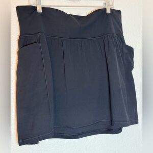 Athleta Black Salutation Stash Skort